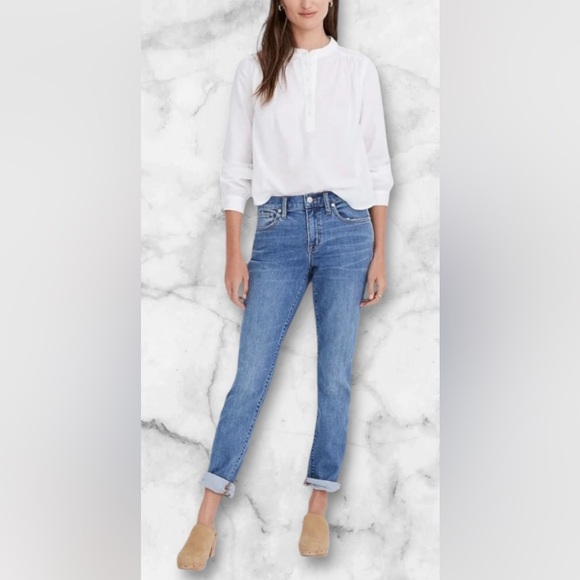 Madewell Slim Boy Jeans Boyfriend Jean Medium Wash Size 25 - Picture 1 of 16